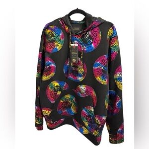 NWT men's sz L celestial hippie metallic hoodie